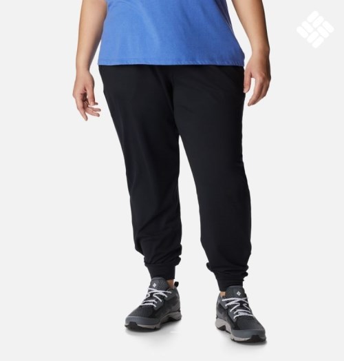 Women's Columbia Weekend Adventure Jogger Black | Plus Size CA-H4A63